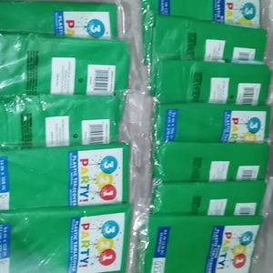 Green plastic tablecovers